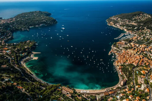 7-Day French Riviera Grand Tour Yacht Charter, Villefranche-sur-Mer bay with yachts at anchor